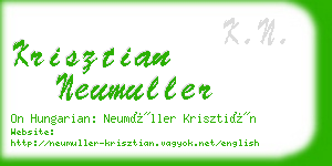 krisztian neumuller business card